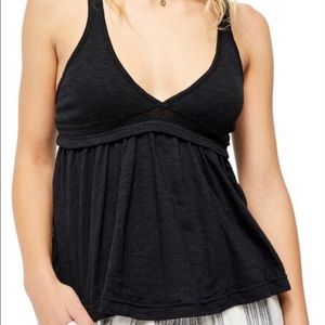 NWT Women's Free People Zinia Tank Top XS Black